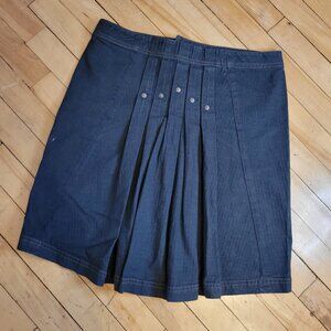 Armani Exchange Dark Denim A-Line Skirt